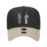 Peace Sign, Middle Finger Adjustable Baseball Cap | Artistshot