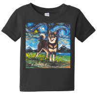 Shiba Inu T  Shirt Black And Tan Shiba Inu Night T  Shirt Baby Tee | Artistshot