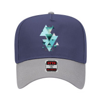 Geometric Triangle Compilation In Teal Adjustable Baseball Cap | Artistshot