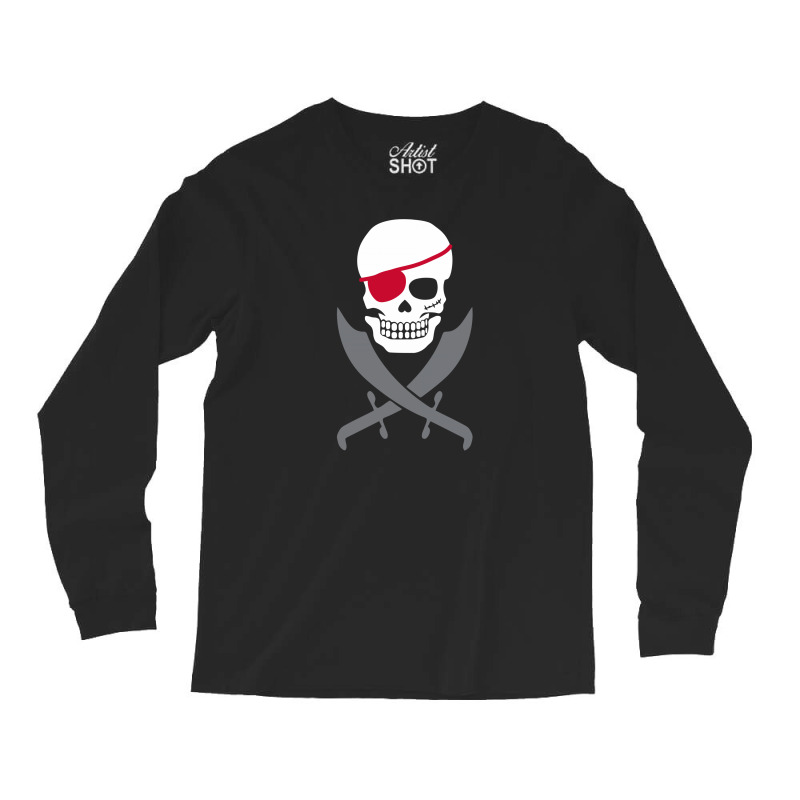 Pirate Skull Crossed Swords Funny Long Sleeve Shirts | Artistshot