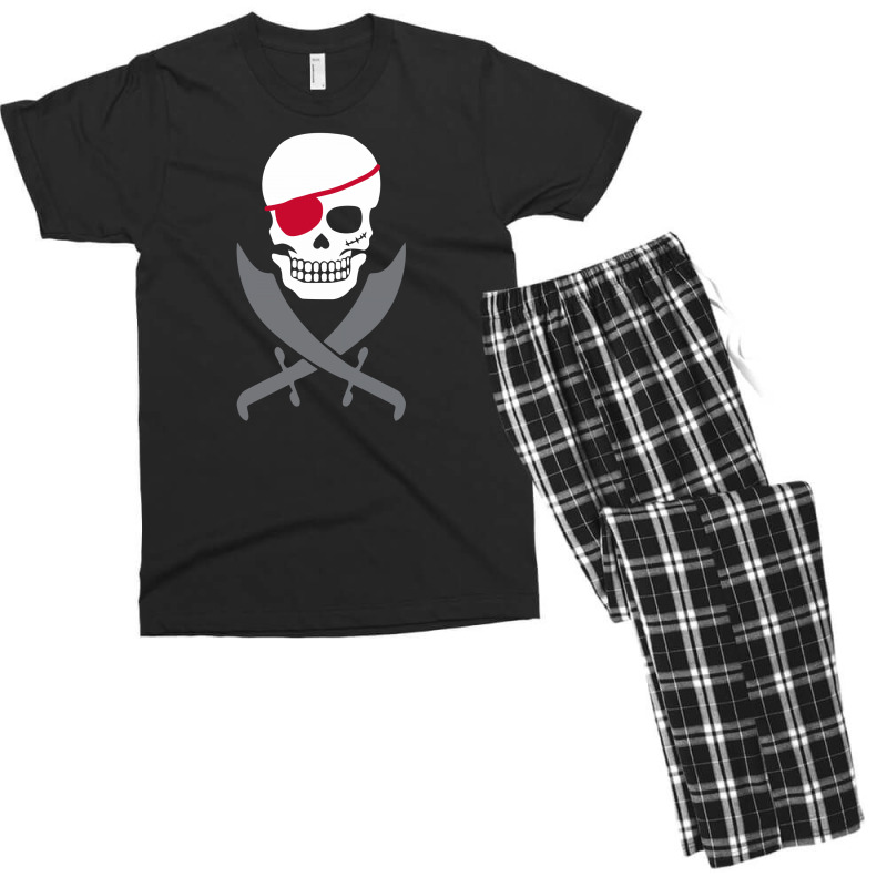 Pirate Skull Crossed Swords Funny Men's T-shirt Pajama Set | Artistshot