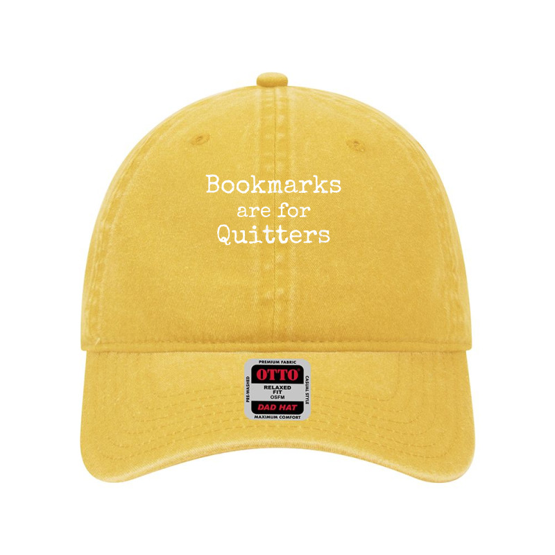 Bookmarks Are For Quitters Gift Tshirt Book Lovers Librarian Dyed Cap by JamyaJefferson | Artistshot