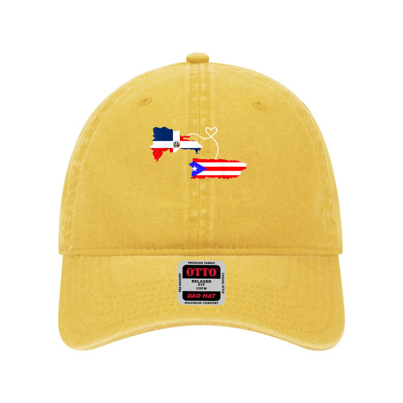 Half Puerto Rican Half Dominican Flag Map Combined Pr Rd T Shirt Dyed Cap by cm-arts | Artistshot