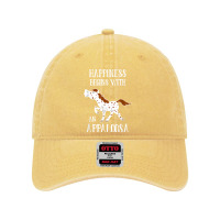 Happiness Begins With An Appaloosa Red Roan Horse Dyed Cap | Artistshot