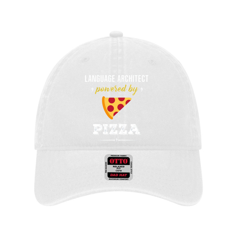 Language Architect Powered By Pizza Funny Gift Dyed Cap by cm-arts | Artistshot