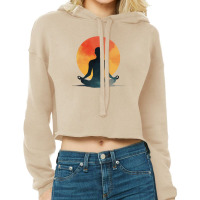 Mindful Solar Meditation Cropped Hoodie | Artistshot