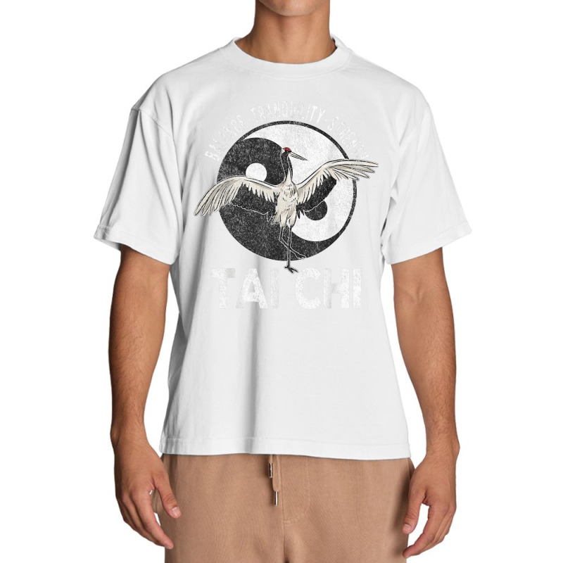 Tai Chi Yin Yang Crane Chinese Martial Arts Retro Vintage Urban Heavy T-shirt | Artistshot