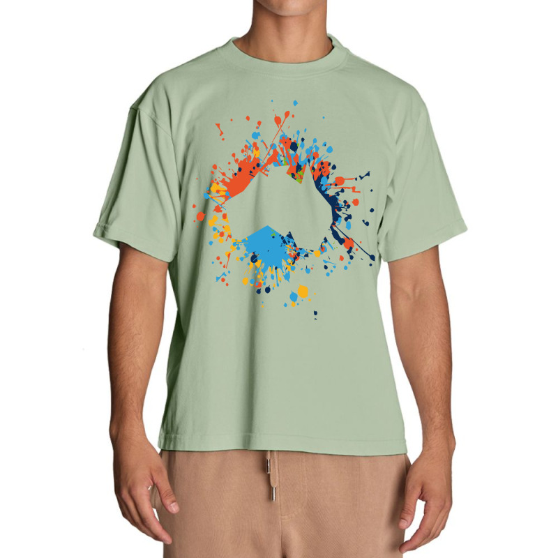 Australia Paint Splash T  Shirt Beautiful Australia Color Splash T  Sh Urban Heavy T-shirt by pumpkinslanguid | Artistshot