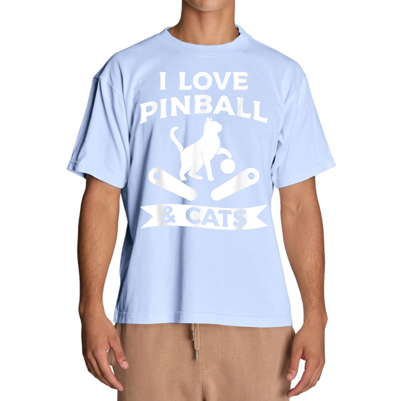 I Love Pinball & Cats Arcade Game Machines T Shirt Urban Heavy T-shirt | Artistshot