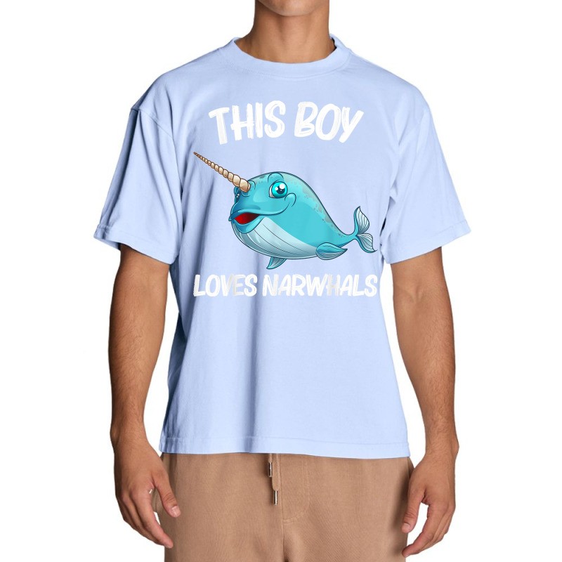 Funny Narwhal Gift For Boys Kids Sea Whale Fish Ocean Animal Urban Heavy T-shirt | Artistshot