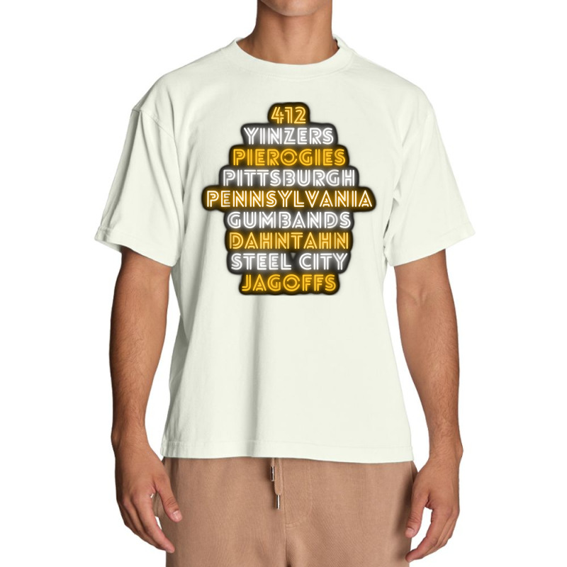 Pittsburgh 412 Jagoffs Yinzers Steel City Funny Retro Urban Heavy T-shirt | Artistshot