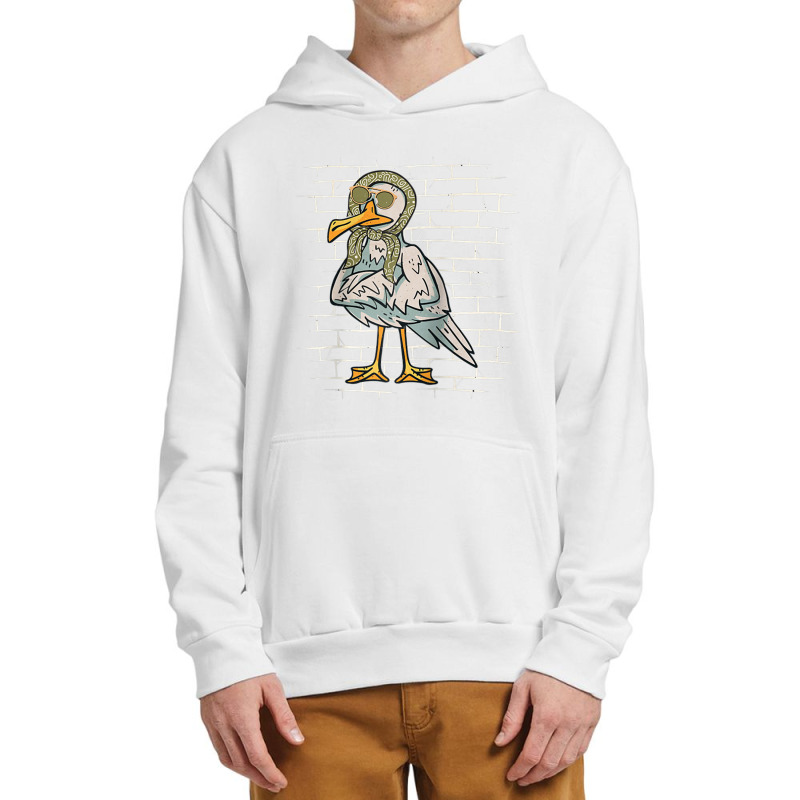 Seagull Sunglasses Scarf Wildlife   Seabird Sea Gull Raglan Baseball T Urban Pullover Hoodie by cm-arts | Artistshot