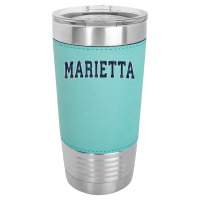 Marietta Georgia Ga Vintage Sports Design Navy Design Leatherette Tumbler | Artistshot