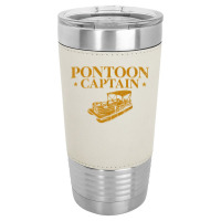 Pontoon Boat Captain Lake Lover Pontoon Captain Leatherette Tumbler | Artistshot