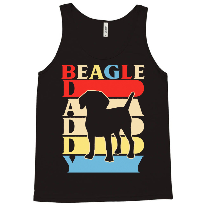 Beagle Daddy Fathers Day T  Shirt Beagle Daddy Funny Daddy Papa Gifts Tank Top | Artistshot