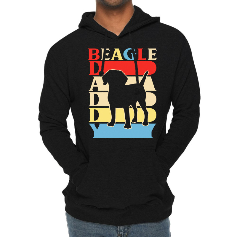 Beagle Daddy Fathers Day T  Shirt Beagle Daddy Funny Daddy Papa Gifts Lightweight Hoodie | Artistshot