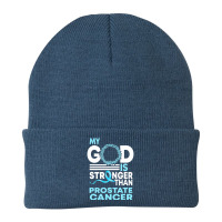 Faith My God Is Stronger Than Prostate Cancer Awareness Beanie | Artistshot