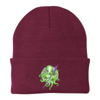 Green Octopus With Purple Trident, Green Octopus With Purple Trident V Beanie | Artistshot