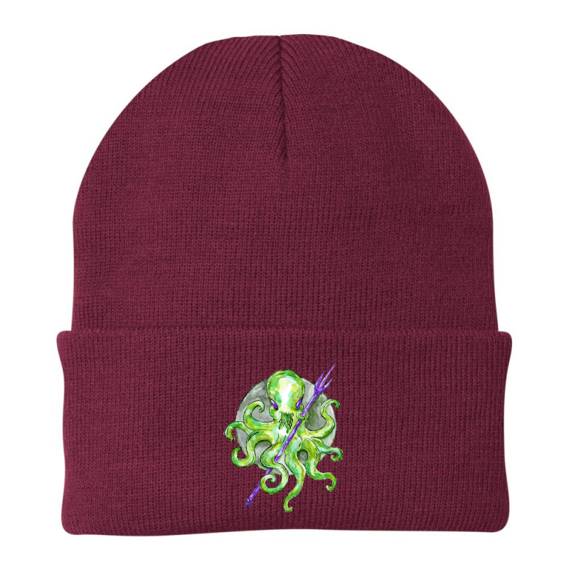 Green Octopus With Purple Trident, Green Octopus With Purple Trident V Beanie | Artistshot