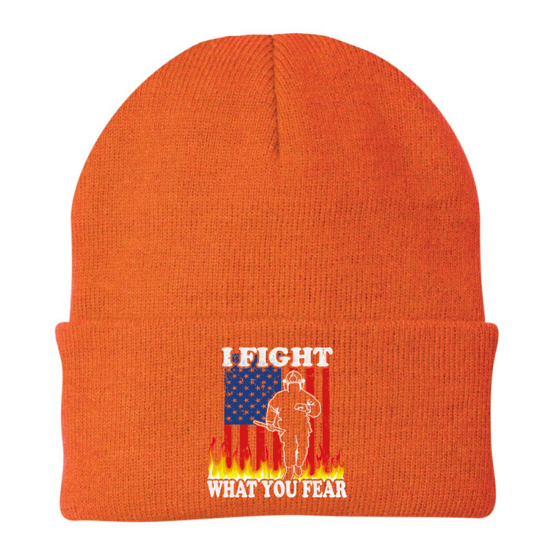 I Fight What You Fear, Fireman Fight Fire, Fire Department Skull Usa,  Beanie by SHOPTRUI4 | Artistshot