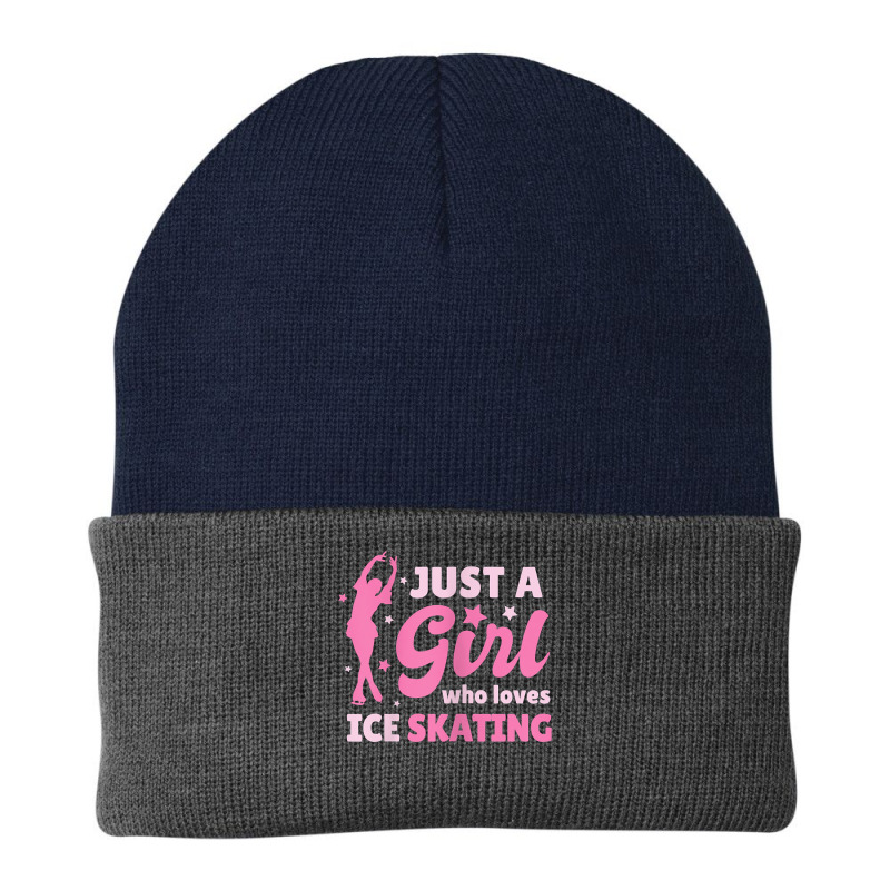 Just A Girl Who Loves Ice Skating Dance Funny Vintage Sports Beanie by JoolsShamel | Artistshot