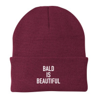 Bald Is Beautiful Sarcastic Hair Loss Quote Beanie | Artistshot