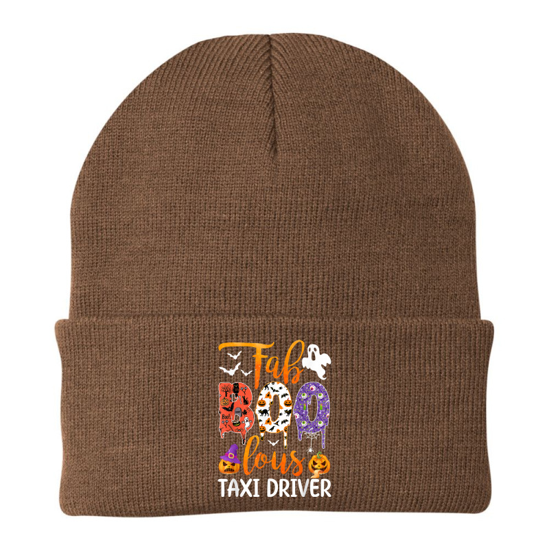 Fab Boo Lous Taxi Driver Ghost Pumpkin Halloween Cab Driver T Shirt Beanie by cm-arts | Artistshot