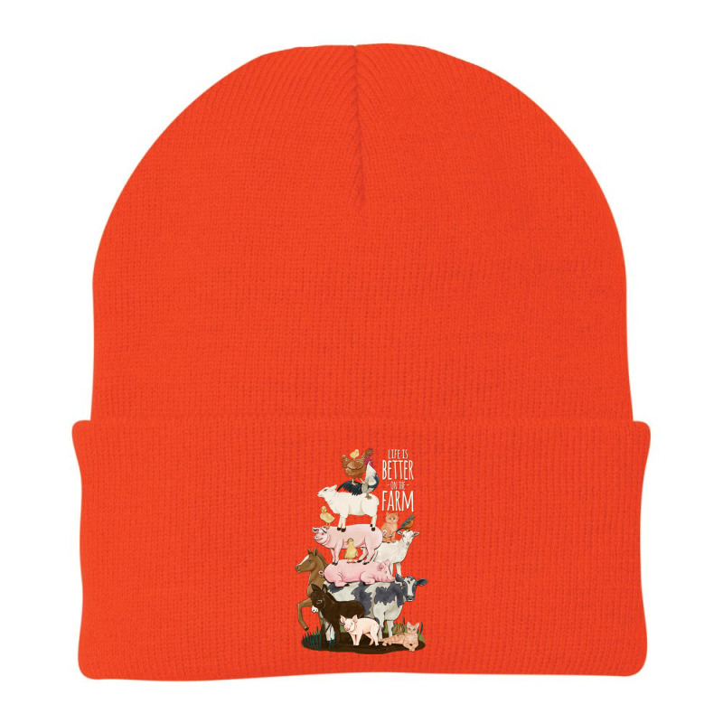 Life Is Better On The Farm, Cute Animals, Country Farm Girl Pullover H Beanie by cm-arts | Artistshot