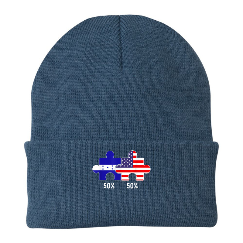 Half American Half Honduran Flag Combined Honduras Catracho T Shirt Beanie by cm-arts | Artistshot