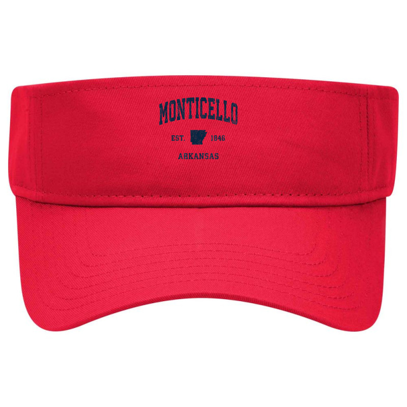 Monticello Arkansas Ar Vintage Athletic Navy Sports Design T Shirt Visor hat by cm-arts | Artistshot