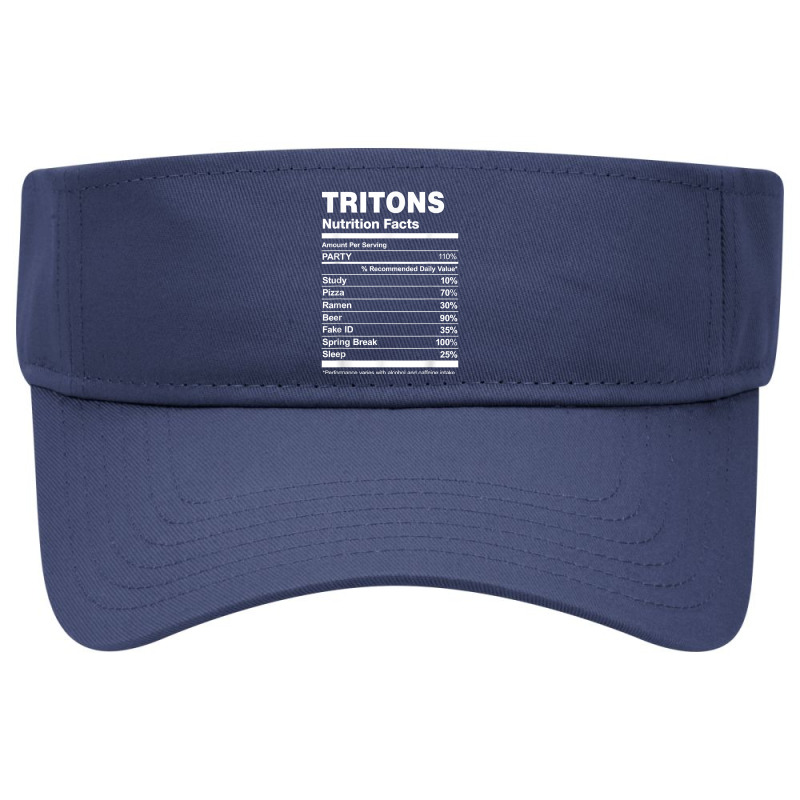 Tritons Nutrition Facts College University T Shirt Visor hat by hankeajrippleex5 | Artistshot