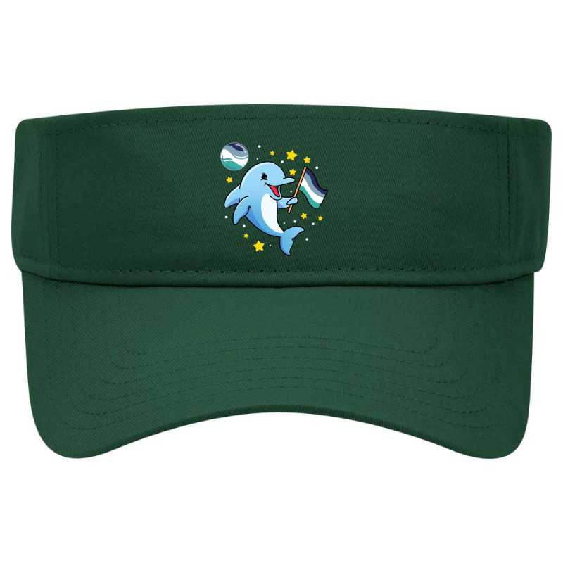 Dolphin In Space Oriented Aroace Visor Hat | Artistshot