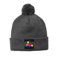 Master Builder  Cute Master Block Builder Bricks Gift T Shirt Pom Pom Beanie | Artistshot