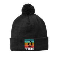 Surf Pipeline Oahu Beach Vintage Retro Surfing T Shirt Pom Pom Beanie | Artistshot