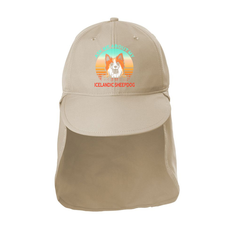 Icelandic Sheepdog  Shirt Ask Me About My Icelandic Sheepdog   1065 Sun Shade Cap by rabbitappear | Artistshot