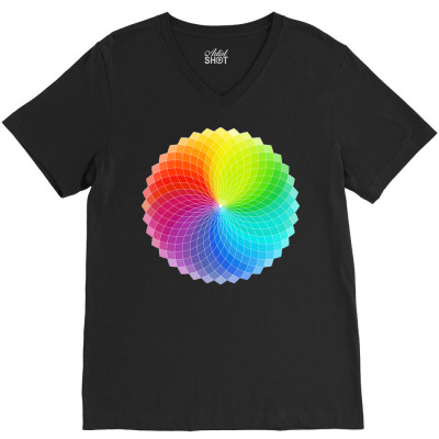 Color Wheel T  Shirt Color Wheel T  Shirt V-neck Tee Designed By Maximilian36808