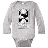 The Moon Tarot Card Long Sleeve Baby Bodysuit | Artistshot