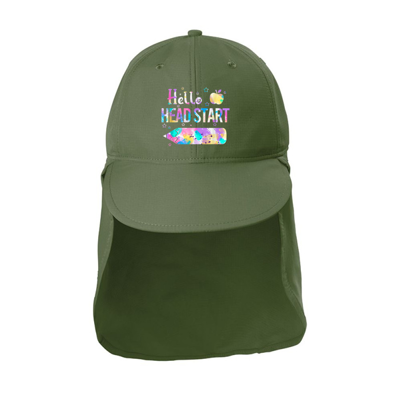 Hello Head Start Squad Back To School Tie Dye Kids Teacher Sun Shade Cap by RayDesign | Artistshot