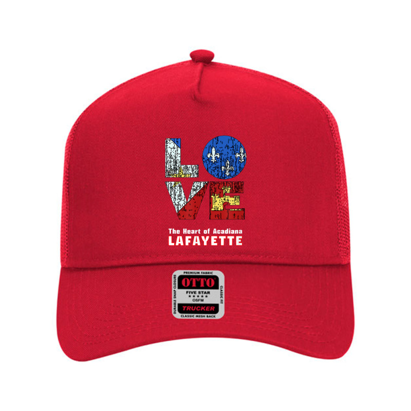 Lafayette   Love   The Heart Of Acadiana Mesh Back Trucker Hat | Artistshot