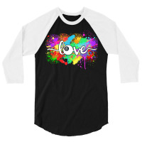 Billiards T  Shirt Billiards Love Colorful Typography Art 8 Ball Pool 3/4 Sleeve Shirt | Artistshot