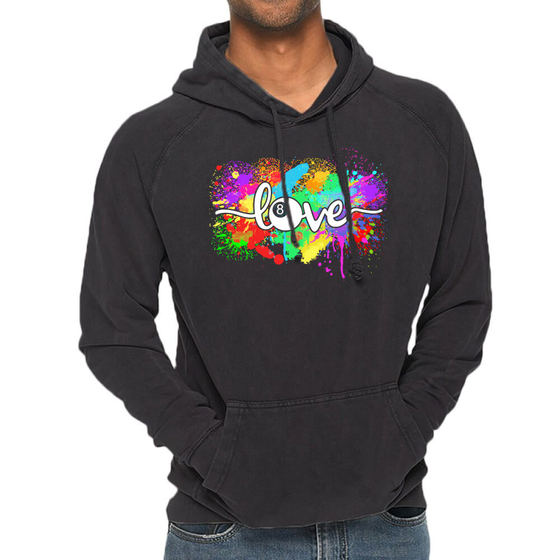 Billiards T  Shirt Billiards Love Colorful Typography Art 8 Ball Pool Vintage Hoodie | Artistshot