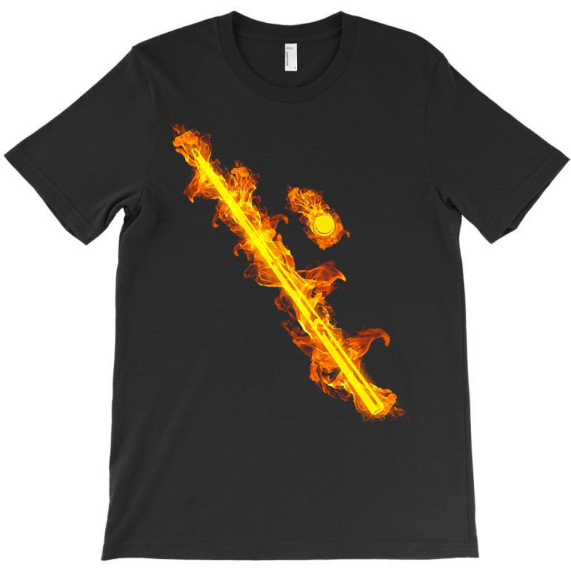 Billiards T  Shirt Fire Billiards Cue Stick And Billiard Ball T  Shirt T-shirt | Artistshot