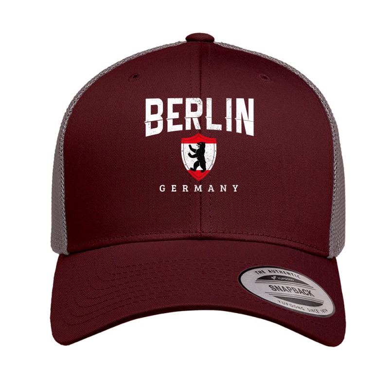 Berlin Germany Bear Flag Souvenir Travel German Gift T Shirt Retro Trucker Cap | Artistshot