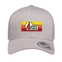 4 Wheel Drive Vintage 4x4 Overland Emblem With Stripes 4wd Retro Trucker Cap | Artistshot