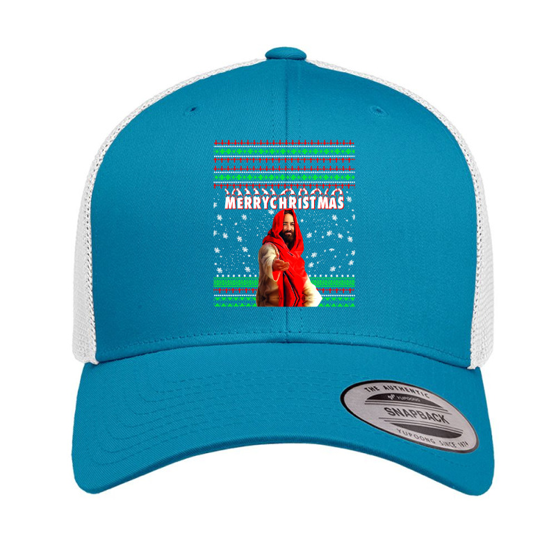 Christian Merry Christmas Funny Jesus Nativity 262 Bibble Jesus Retro Trucker Cap by hopelessoon | Artistshot