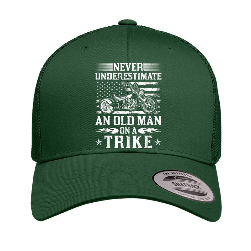 Never Underestimate An Old Man On A Trike Motorcycle T Shirt Retro Trucker Cap by corni3t6 | Artistshot