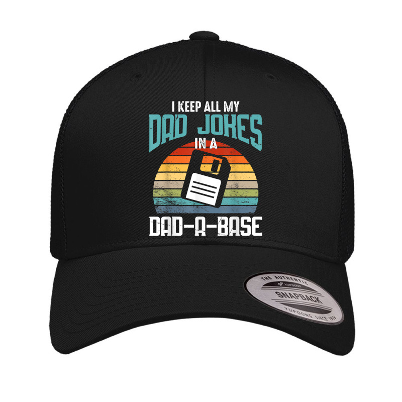 Funny Dad Jokes Database Pun Best Dad Humor Fathers Day T Shirt Retro Trucker Cap by copedoire | Artistshot