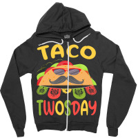 Taco Twosday Toddler Dinosaur 2nd Birth T  Shirt Taco Twosday Toddler Zipper Hoodie | Artistshot