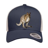 Hand Drawn Wallaby Animal Retro Trucker Cap | Artistshot