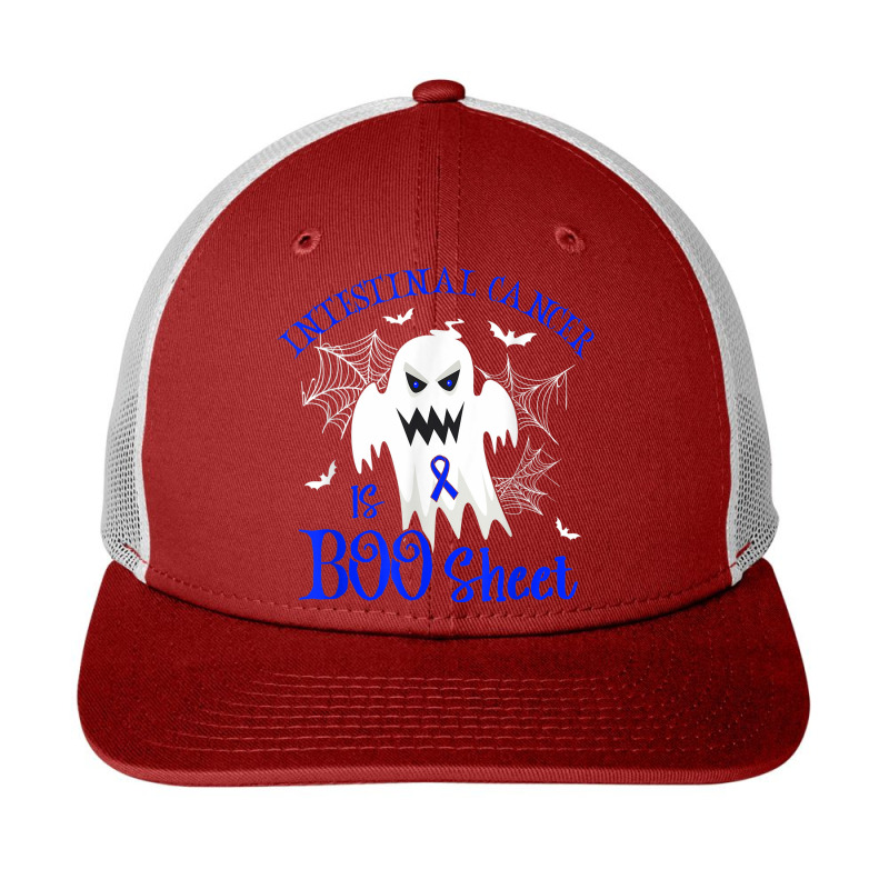 Intestinal Cancer Is Boo Sheet Blue Ribbon Halloween Snapback Trucker Cap by Bewitch | Artistshot